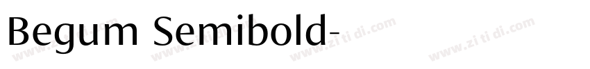 Begum Semibold字体转换